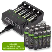 Venom Intelligent Charging Station plus 8 x AA & 8 x AAA Rechargeable Batteries
