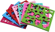 Hohopeti 7pcs Wool Felt Mold Needle Felting Stencils DIY Craft Tools for Applique Projects for Beginners and Quick Shaping for Flat Crafts and Accessories