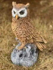 Latex and fiberglass backer, 12" tall new owl concrete mold