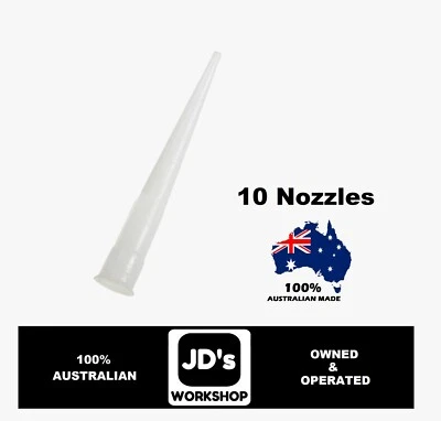 Plastic Nozzles for Silicone Gap Sealant Caulk Gun - 10 Pack