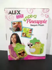 Alex D.I.Y Knot A Pineapple Sequin Flip Gold to Pink Plush Pillow NIB