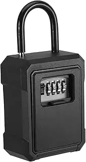 LIFKOME Box Hanging Key Lock Box Secure Metal Key Organizer with Code for Outdoor Use for Home Office Garage and Gardens Construction