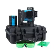 OX Tools 3D 360 Degree Rechargeable, Self-Levelling Green Beam Laser Level Kit