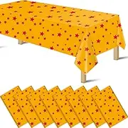 byojia Anime Plastic Tablecloths for Rectangle Tables, Plastic Table Cover Disposable Red Stars Table Cloth for Party Decor Supplies Birthday Themed Party Decoration(54 x108) (8)
