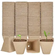126 Pack Square Peat Pots, 3.15 Inch Seed Starting Pots with 3.15 inch Square