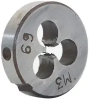 M3 Metric Right Hand Screw Thread Round Die Tool Pitch M3×0.5 Pitch Gauge Thread
