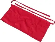 [BESTYASH] Chef Waitress Short Apron Polyester 2 Pockets Stain Water Resistant Kitchen/restaurant Bistro Grilling