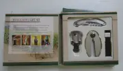 NAPA Essentials Wine Lovers Gift Set- Corkscrew Foil Cutter Stopper- Drip Collar