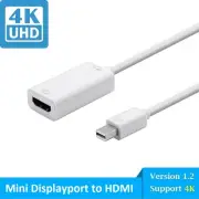 O-NewBee 15cm Mini DisplayPort to HDMI Adapter Support 4K for Apple Mac/Lapto...
