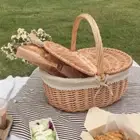 Wicker Picnic Basket Fruit Basket Vegetable Fruit Picnic Outdoor