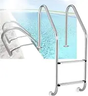 2 Step Swimming Pool Ladder,with Stainless Steel Stairs,for Open Air Bath Water Park Easy to Install,Weight Capacity 550 Lbs(2-steps1.2mm)