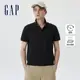 Gap 男女同款 Logo短袖POLO衫-黑色(671975)