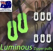 Glow Zip End Pullers Luminous Zipper Glow In The Dark Camping Tent Zip Pulls