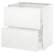 METOD base cb 2 fronts/2 high drawers, white Maximera/Voxtorp matt white, 80x60x80 cm