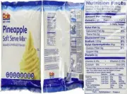 Dole Soft Serve Mix, Pineapple, 4.40 Pound