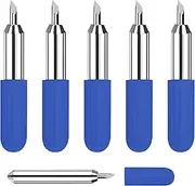 Pack of 5 Cutting Blades for Cricut Joy, 60° Replacement Blades with Cover Vinyl Plotter Blades, Cutter Plotter Cutting Blades, Lettering Replacement Blades for Vinyl Cutting Machines (Blue)