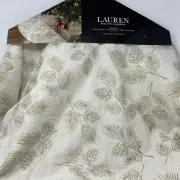 Lauren Ralph Lauren Gold Pine Cone Christmas Tree Skirt 48" Round