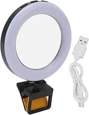 Fdit Mobile Phone Fill Light Clamp/Holder On Selfie Light with 5 Level Brightness Adjustment for Smartphone Live Broadcast, Self Take/Attempt, Night Take/Attempt