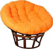 Papasan Round Chair Cushion, Papasan Swing Cushion Round Garden Sofa Cushion Thick Chair Cushion Outdoor Furniture Relaxation Cushion Only Cushion for Yard Garden(Orange,110cm (43in))