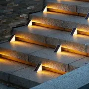 Outdoor IP67 Waterproof Solar Step Light Outdoor Stair Lights LED Lens Design Super Bright Anti-theft Stair Light Decor Lighting For Garden Deck Garden Lamp La