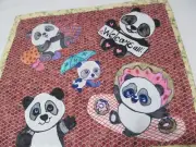 MARIANNE of MAUI SMALL QUILT PANDAS AND TEDDIES HANDMADE!