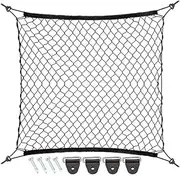 9 MOON® 4 Hooks Car Trunk Cargo Net Mesh Storage Organizer - Car Net for Kids Luggage - Universal Car Accessories Net