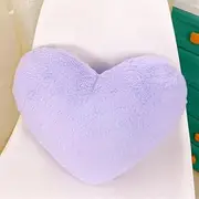 Heart Cushion Decorative Cushion 46 x 36 cm Heart Cushion Children's Room Decor Heart Shape Decorative Cushion Pillow Plush Children's Cushion for Children's Room Sofa Decoration (Purple)