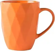 Water Cup Hardcover Coffee Mugs Insulation Cups with Large Handle for Coffee Tea Milk Latte Gift Microwave Dishwasher Safe Coffee Mug (Color : Orange)