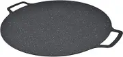 Korean BBQ Grill Pan Iron Nonstick Heat Resistant Round Grilling Tray for Pork Belly Pancakes41cm/16.14in