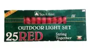 Trim A Home Outdoor Red Christmas Light Set 25 C9 Vintage Kmart Brand New WORKS