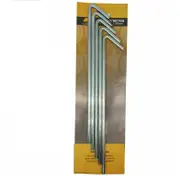 5Pcs 8mm x 300mm Tent Pegs Hi-Tensile Galv Steel Aussie Made Heavy Duty Stakes