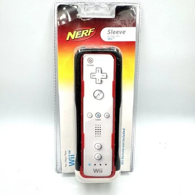 New Hasbro Nerf Sleeve For Wii Video Game Controller Remote PL-7524 Black Red