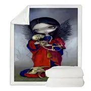 The Vampires Dark Art I Vampiri Angelo della Morte Throw Blanket