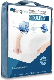 Cooling Mattress Protector Queen Size - Cool Touch Nylon - 100% Waterproof - ...