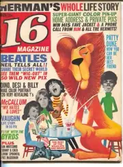 MAG: 16 Magazine 11/1965-Beatles-Paty Duke-Byrds-Sonny & Cher-star pix & info-VG
