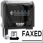 Large Self-Inking Faxed with Machine Stamp Size 7/8" Tall x 2-1/4" Wide