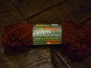 RUG YARN Rust Red #667 Woolworth 70 YRDS 3 ply Rayon/cotton blend Rug & Craft
