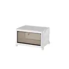 1 Tier Plastic 23QT Storage Bin with Lid Foldable Stackable Storage Container