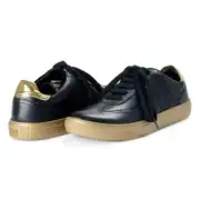 Sneakers Shoes Cavalli Class Men's Black Leather Fashion Size 8, 10