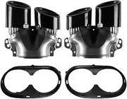 Car Rear Bumper Turbo Muffler Exhaust Tips 4 Exits Compatible For Mercedes Benz W177 A35 AMG 2020+ Parts Tail Tips Trim Frame