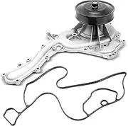 A-Premium Engine Water Pump with Gasket and Pulley Compatible with Ford F-250 F-350 F-450 F-550 Super Duty 2011-2016 V8 6.7L Diesel Main