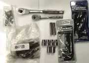 Kobalt 61pc Prepack Toolkit With 2 Ratchets Screw Tips Nutsetters USA 2308402