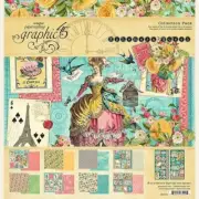 GRAPHIC 45 "EPHEMERA QUEEN" 12X12 PAPER PACK SCRAPJACK'S PLACE