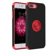1PCS For iPhone 8 Plus & 7 Plus Shockproof TPU + PC Protective Case with Invisible Ring Holder