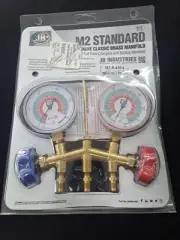 Jb Industries Just better Manifold Gauge M2 Standard 2-Valve Classic Brass
