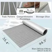 Rubber Boat Flooring EVA Foam Mat Teak Nonskid Marine Yacht Deck Pad ▶Grey+White
