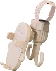 Phone Holder, Multifunctional Stroller Hooks, 2-in-1 Smartphone Stand Cradle, Bag Hook for Grocery Carts 6.1x3.35 Inches Ideal for Occupied Convenience