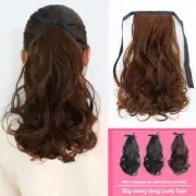 Wig for women with ponytail and tie short style big wave simulation New A0