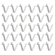 30pcs 3.8x5.5x28mm Single Button V-Shaped Paddle Snap Spring Clips Hollow Head
