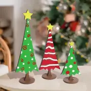 3Pcs Christmas Tree Decor, Grinchmas Wooden Trees Christmas Tree Deacorations...